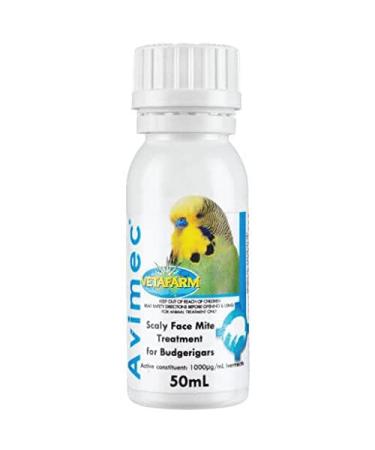 Vetafarm AVIMEC 50ml Scaly Face Mite Treatment For Budgerigars Finches Canaries Bird Mites