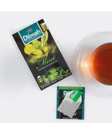 Dilmah Mint Fun Flavoured Black Tea-20 Individually Wrapped Tea Bags (6 pack) - Buy Online on GoSupps.com