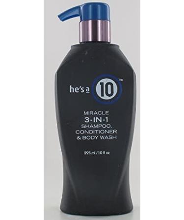 He's A 10 Miracle 3-In-1 Shampoo Conditioner & Body Wash 10oz Pack Of 2
