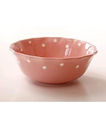 Ceramic Tableware Colorful Salad Stoneware Bowl Korean Style for Catering and Home Kitchenware (Color : Pink)
