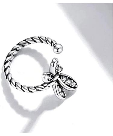 Earrings for Women 1 Piece Vintage Sterling Silver Dragonfly Ear Cuff for Women Ear Clip Simple Style Jewelry Set Friendship Gift - Buy Online on GoSupps.com