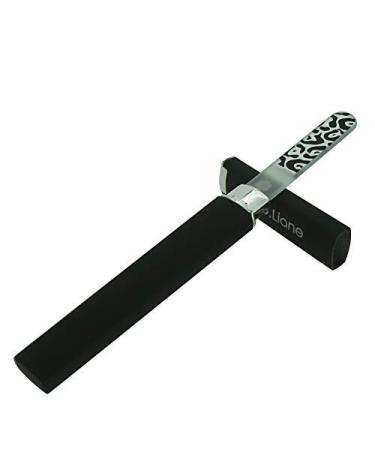 G.Liane Glass Nail Files Professional Crystal Nail File For Natural Nails Acrylic Nails Gels Nails Manicure Pedicure Tools For Home And Salon (Black)