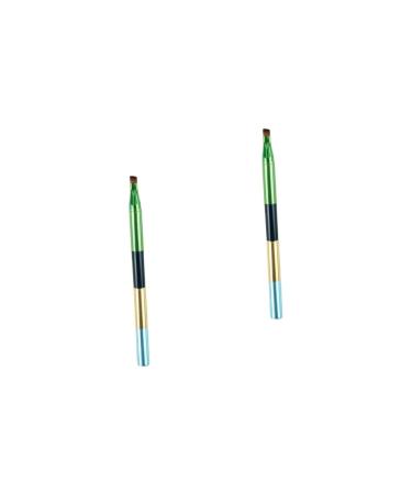 FOMIYES 2pcs Eyeshadow Brush Makeup with Cap Eyebrow Brush Lip Brush Multifunctional Makeup Brush Eyelashes Brush Lip Gross Brush Cosmetic Brush With Hat Travel Concealer Brush 16*0.8cmx2pcs Colorfulx2pcs