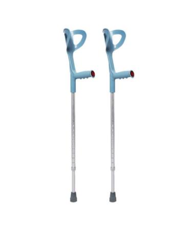 Pair of Forearm Crutches for Adults Lightweight Aluminum Crutches Height Adjustable Arm Crutches for Walking for 150 to 185cm People (2 Units Open Cuff) Independence