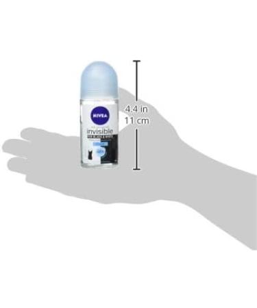 Nivea 50ml Female Black & White Pure Invisible Roll-On - Long-lasting Protection - Buy Online on GoSupps.com