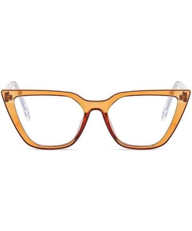Qinzhenz Cat Eyes Computer Readers for Women - Anti Blue Light Trendy +300 Tea Color Reading Glasses - Buy Online on GoSupps.com