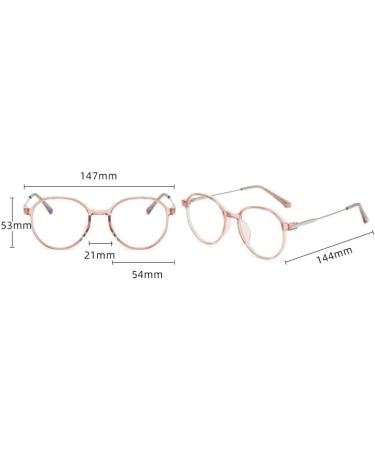 Buy Classic Anti Eye Strain Blue Light Blocking Round Reading Glasses +200 Pink - Shop Stylish & Comfortable Eyewear Internationally - Buy Online on GoSupps.com
