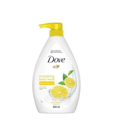 Energising Body wash with energising lemon scent and nourishing Vitamin C 100% gentle cleansers paraben free/sulphate free cleansers 100% plant- based moisturisers 800ml