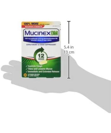 Mucinex DM Maximum Strength 12 Hour Tablets - 28ct | Chest Congestion Relief | Wet and Dry Cough Suppressant - Buy Online on GoSupps.com