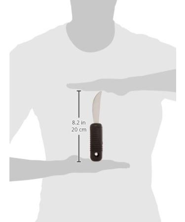 Sure Grip Rocker Knife - 8 Metal Dinner Knife with Rubber Handle - Ideal Eating Aid for Arthritis & Disabilities - Buy Online on GoSupps.com