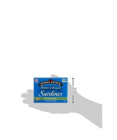 Crown Prince Skinless Boneless Sardines in Olive Oil 3.75oz Cans (Pack of 12) - Premium Quality Seafood - Buy Online on GoSupps.com