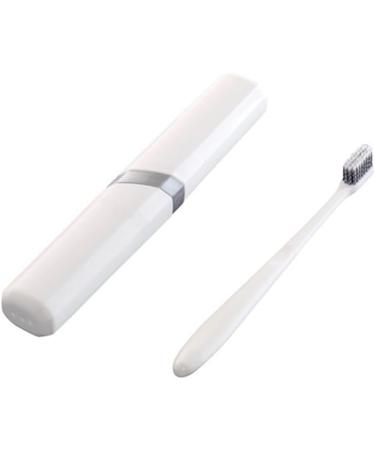 Tovinanna Travel Toothbrush Holder Case | Portable White Manual Toothbrush Set for Adults | 3-Piece Travel Toothbrush Tube Solution - Buy Online on GoSupps.com