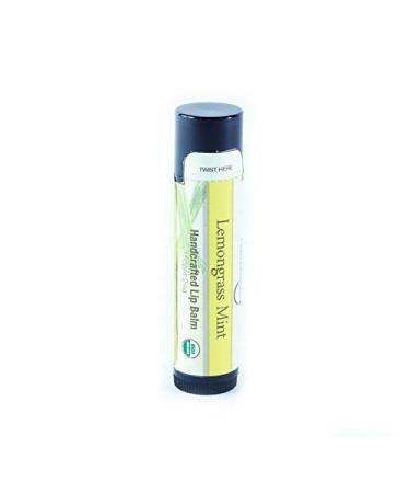 Lip Balm (USDA Organic) Lemongrass Mint Moisturizing Coconut Oil and Shea Butter