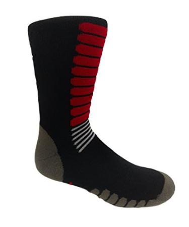 Eurosock Unisex Child Ski Supreme Ski Socks Black Red X-Small