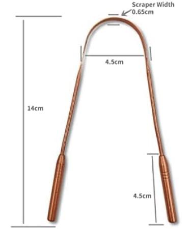 White Leaf 100% Pure Copper Tongue Scraper Pack of 2 for Adults - Natural Cleaner with Firm Grip & Travel Case - Dental Health and Fresh Breath - Buy Online on GoSupps.com
