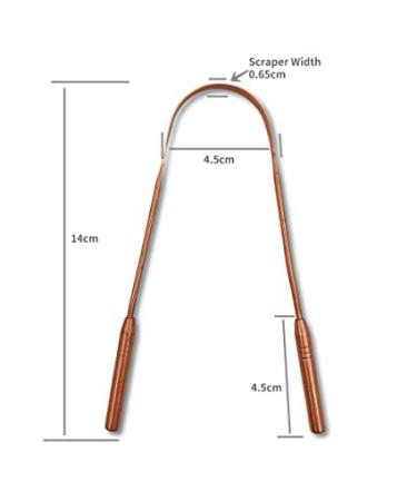 White Leaf 100% Pure Copper Tongue Scraper for Adults - Natural Tongue Cleaner with Travel Case - Promotes Dental Health and Fresh Breath - Buy Online on GoSupps.com