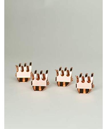 Kitsch Small Hair Clips for Women - Recycled Plastic Mini Claw Clips | Tiny Jaw Clip for Thin Hair - 4 Pcs Rose Gold - Buy Online on GoSupps.com