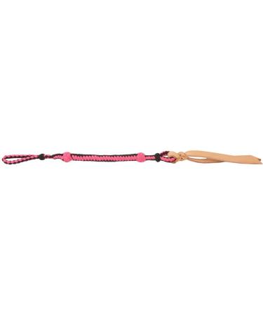Mustang Manufacturing Company Quirt with Leather Popper Pink/black