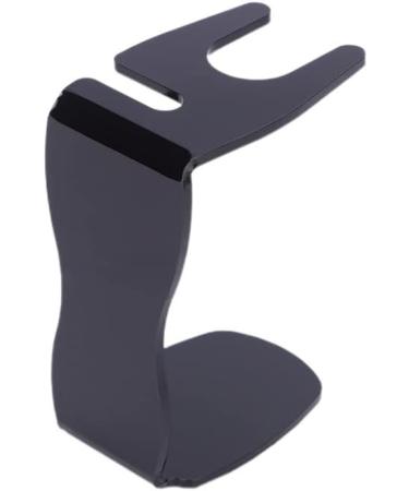 Stylish Black Acrylic Razor Holder & Shaving Brush Stand Set - Portable 5.5x11cm Bowl for Men | Ideal for Beards & Shaving Essentials - Buy Online on GoSupps.com