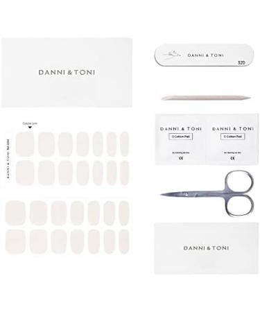 Danni & Toni Sand Beige Gel Nail Films - Glossy Monochrome Stickers | Semi-Hardened Nail Wraps (28 Stickers) - Buy Online on GoSupps.com