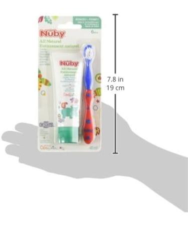 Nuby Citroganix Toddler Toothpaste with Toothbrush - Red/Blue - Buy Online on GoSupps.com