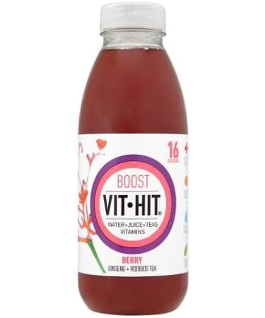 Vit Hit Energy Drink 12x500ml (Boost - Berry) - Buy Online on GoSupps.com