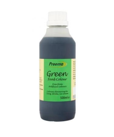 Preema | Green Colour Liquid 500ml | Premium Bright Colour | Ideal For Cake Making & Cake Icing | Quality Food Colour
