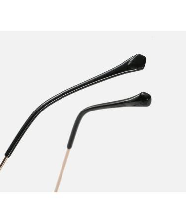 Newada Round Retro Reading Glasses for Men & Women - Blue Light Blocking HD Protection Stylish Oval Design in Black Gold (+0.00) - Buy Online on GoSupps.com