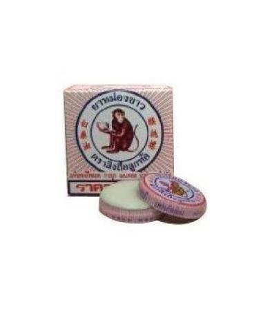 3x White Monkey Holding Peach Medicated Balm 8g