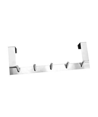 Over Door Hanger Metals Over Door Towel Rack Dress Rack Stainless Steel Hangers Over The Door Towel Rack Towel Hanger Over Door Hook up Coat Hook Coat Hanger On The Door Cloth Hook 5 Hooks 35.6X12.5X4CM
