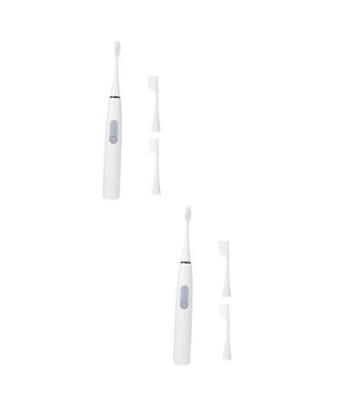 Mobestech 2 Sets Electric Toothbrush Children Toothbrush Toddler Tooth Brush Adults Automatic Toothbrush Kids Toothbrushes Power Toothbrush Powerful Travel Pp Deep Cleaning Makeup