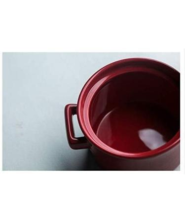 Snack Dip Bowls Dishware Ceramic Baking Bowl Red with Lid Flat Dessert Bowl Family Small Baking Bowl Baking Ear Bowl Compatible with Kitchen Restaurant Gifts - Buy Online on GoSupps.com