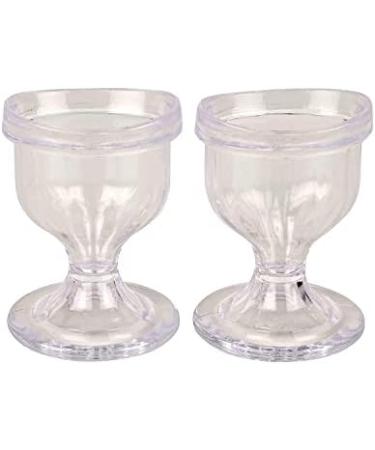 Transparent Plastic Eye Wash Cups Set of 2 | Gentle Eye Cleansing | Eye-Shaped Rim for Comfort | Snug Fit Design - Buy Online on GoSupps.com