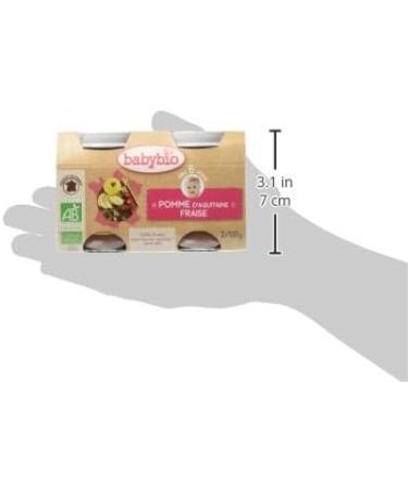 Babybio - Petits Pots Pomme d'Aquitaine Fraise 2x130 g - PACK of 6 - 6 Months - ORGANIC - Buy Online on GoSupps.com
