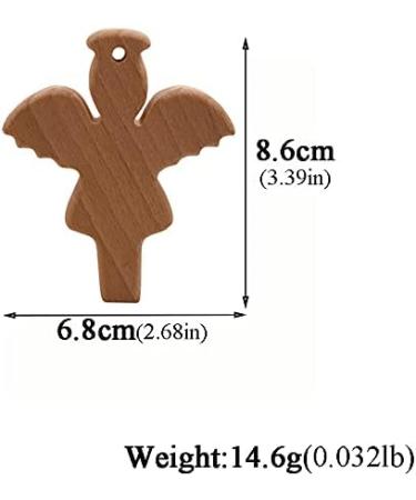 Angel Baby Cartoon Wood Teether Set - Natural Beech Teething Toy (2pcs) - Buy Online on GoSupps.com