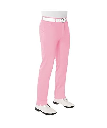 Royal & Awesome Pastel Mens Golf Pants, Golf Pants Men Slim Fit Stretch, Dress Pants Men, Men's Golf Pants 38W x 32L Pastel Pink