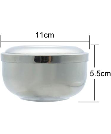 Lasersm Stainless Steel Shaving Soap Bowl with Lid - 1 Piece 4.33 x 2.16 Inches Perfect for Men s Razor Foam & Cream - Buy Online on GoSupps.com