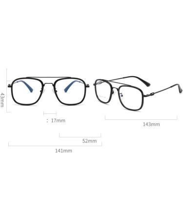 Fuqinqingoz Classic Aviator Anti-Blue Light Reading Glasses - Alleviate Tiredness Fashionable Design +200 Power C6 Color - Buy Online on GoSupps.com