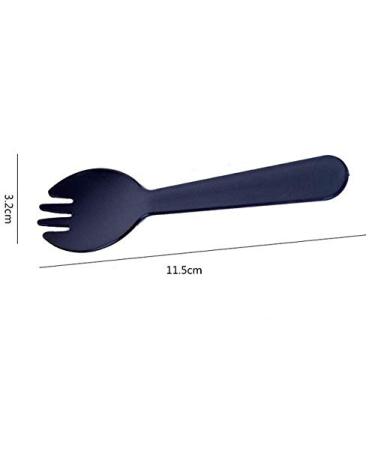 WOIWO 100 Pcs Medium-Weight Black Disposable Plastic Sporks - Perfect for Parties & Events - Buy Online on GoSupps.com