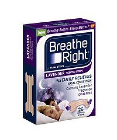 Breathe Right Nasal Strips Lavender 26 ea - 2pc