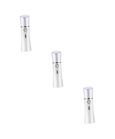 Didiseaon 3 pcs Evaporator Humidifier Nano Charging Hydrator White Spray Cold Handheld Face Usb 14.1x4cmx3pcs
