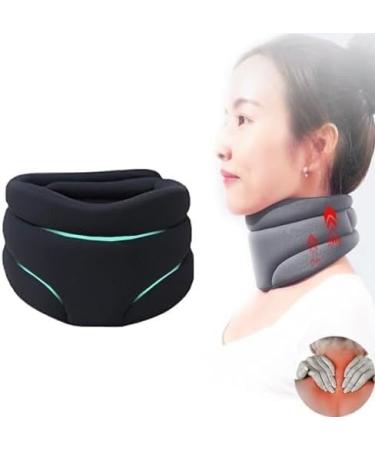 Neck Brace for Neck and Support Cervical Neck Brace for Snoring Neck Brace for Sleeping Neck Braces for Women & Men 1pcs yl-105023(Color:Black)
