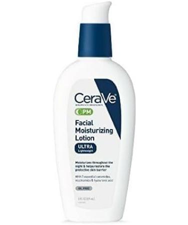 CeraVe Facial Moisturizing Lotion PM 3 oz - Lightweight & Hydrating (Pack of 1) - Buy Online on GoSupps.com