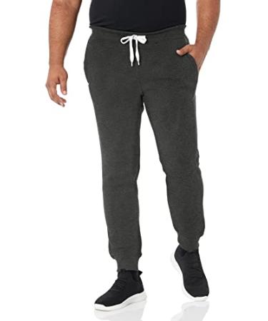 Southpole Men's Basic Active Fleece Open Bottom Sweatpants-Regular and Big & Tall Sizes Heather Charcoal a Medium 1570 Basic Active Fleece Jogger Sweatpants