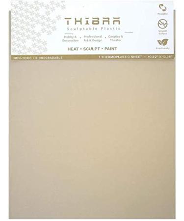 Thibra Thermoplastic | Reusable | Easy to Use Moldable Plastic Sheet |  Ideal for cosplay, Hobby, Arts and Crafts | Size 10.8 X13.4
