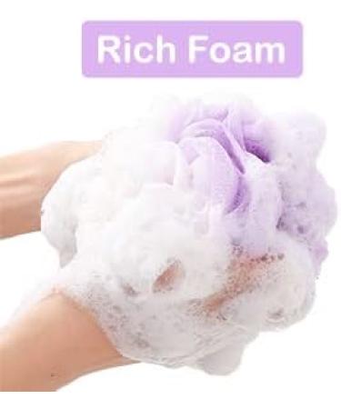 Aquior Shower Puff Loofahs 60g/PCS Extra Large Mesh Pouf Easy Foaming Body Scrubber Exfoliator for Big Full Lather Cleanse(4 Pack) Style04 - Buy Online on GoSupps.com