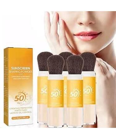 (100% 5 star) 5PCS ineral owder Foundation unscreen SPF 50 Loose owder unscreen Setting owder | ineral Brush owder | Oil Control atural Matte Finish owder unscreen For Face akeup - 8g/0.28fl.oz