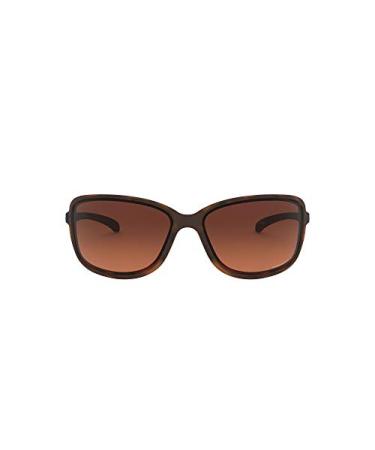 Oakley Women's Oo9301 Cohort Rectangular Sunglasses Matte Brown Tortoise/Prizm Brown Gradient Polarized 62 Millimeters