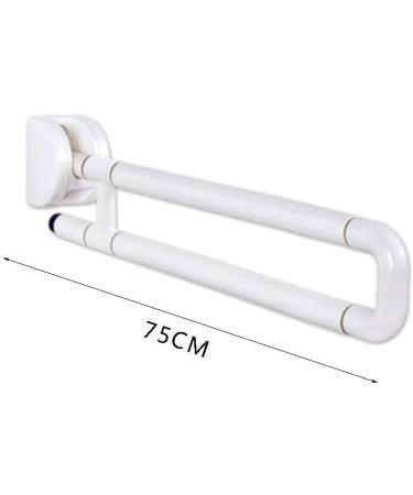 Safety Handrail Grab Bar Armrest Bathroom Shower Fold Down Toilet Anti-Slip Handfor Bathtubs Showers Ube Elderly Pregnant/White/75Cm - Buy Online on GoSupps.com