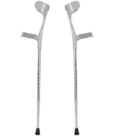 Forearm Crutches Adjustable Adult Assistance Forearm Crutches with Comfortable Grip Aluminum Alloy Forearm Walking Stick Shockproof Walking Stick Lightweight 10 Adjustable Rows Lightweight Arm Crutch